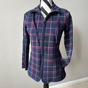 Talbots navy plaid jacket